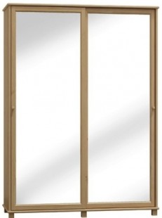 Šatní skříň z masivu 2D nr7 s133 posuvné dveře, věšák/police