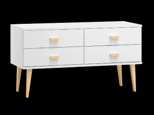 Komoda NR2 Venuci 2S - v58 x š135 x h42, bílá