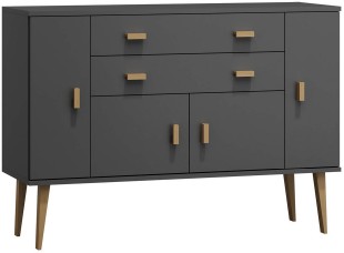 Komoda NR5 Venuci 2S - v92 x š135 x h42, šedá