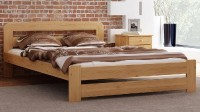 Dřevěná postel Lidia 140x200 + rošt ZDARMA - borovice