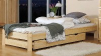 Dřevěná postel Niwa 90x200 + rošt ZDARMA - borovice