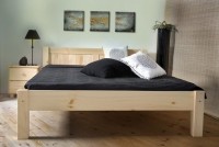 Dřevěná postel Wiktoria 140x200 + rošt ZDARMA - borovice