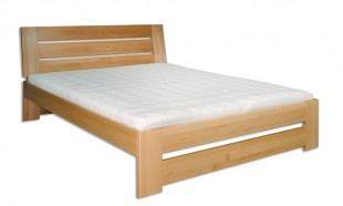 *Dřevěná postel 140x200 buk LK192 - bělený - z výstavky