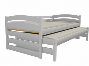 *Dětská postel s výsuvnou přistýlkou DPV 012 + zásuvky, rozměr: 90x200, barva Bílá
