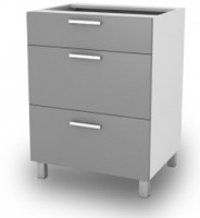 Kuchyňská skříňka Natanya SZ40 3SZ červený lesk