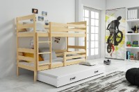 Patrová postel s přistýlkou Norbert borovice/bílá 5011