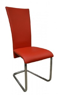 Kovová židle F-245 - červená