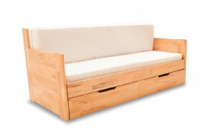 Dřevěná rozkládací postel Duette C sonoma 5218