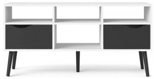 TV stolek Retro 391 bílá/černá