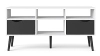 TV stolek Retro 391 bílá/černá 5500