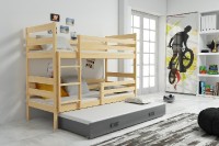 Patrová postel s přistýlkou Norbert borovice/grafit 6375
