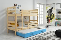 Patrová postel s přistýlkou Norbert borovice/modra 6378