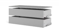 Velké zásuvky s policí Lutta 156 silver grey