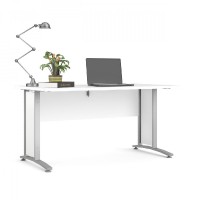 Psací stůl Office 80400/71 bílá/silver grey 6814