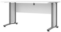 Psací stůl Office 80400/71 bílá/silver grey
