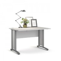 Psací stůl Office 80400/70 bílá/silver grey 6818