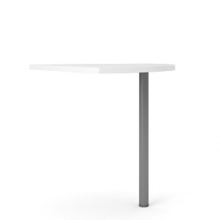 Rohová deska stolu Office 458 bílá/silver grey 6830