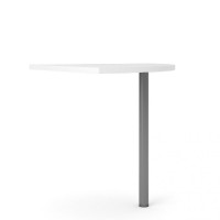 Rohová deska stolu Office 458 bílá/silver grey 6830