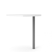 Rohová deska stolu Office 458 bílá/silver grey
