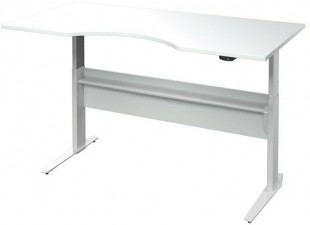 Výškově nastavitený psací stůl Office 80400/320 bílá/bílá