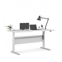 Výškově nastavitený psací stůl Office 80400/320 bílá/bílá 6845