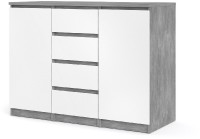 Komoda Simplicity 236 beton/bílý lesk