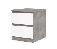 Noční stolek Simplicity 230 beton/bílý lesk 6917