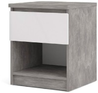 Noční stolek Simplicity 238 beton/bílý lesk