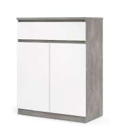 Komoda Simplicity 234 beton/bílý lesk