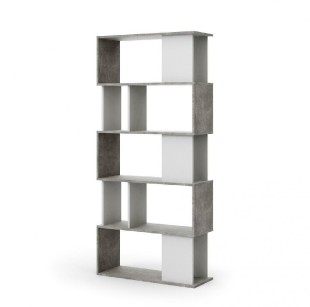 Regál Penta 735 beton/bílá