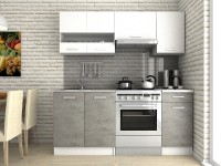 Kuchyňská linka Luigi III 180/120 bílá/beton