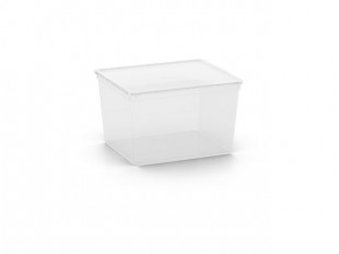 Plastový úložný box C-Box Transparent CUBE, 27 L