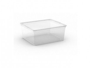 Plastový úložný box C-Box Transparent M, 18 L