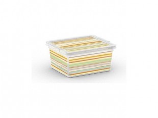 Plastový úložný box C-Box Stripes Brushed XXS, 2 L