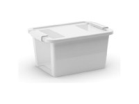 Plastový úložný box s průhledy - Bi Box S - Bílý 11 L
