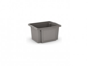 Plastový úložný box - H Box S, šedý, 23 L