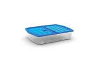 KIS Spinning Box XL úložný box 56 L, průhledný/modré víko