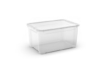 Plastový úložný box - T Box L, Transparentní, 47 L