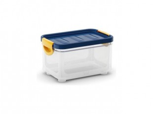 Úložný box - Clipper Box S průhledný-modré víko, 5,5l