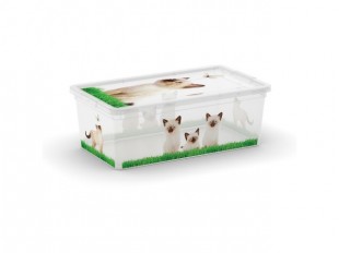 Plastový úložný box C-Box Puppy & Kitten XS, 6 L