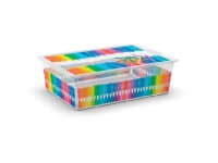 Plastový úložný box C-Box Colours Arty L s kolečky, 27 L
