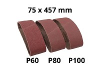 Sada brusných pásů 75x457mm 3ks