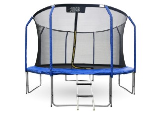 GoodJump 4UPVC modrá trampolína 400 cm s ochrannou sítí + žebřík - Inside