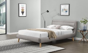 Postel Elanda 160x200 cm, světlá šedá