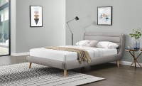 Postel Elanda 160x200 cm, světlá šedá
