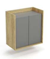 Komoda Mobius 2D, hakora přírodní / šedá