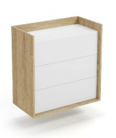 Komoda Mobius 3S, hakora přírodní / alpská bílá