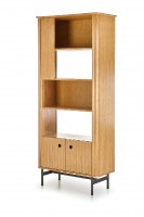 Regál SMART REG-1, dub přírodní / černá, lamino