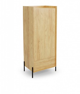 Šatní skříň Mobius 2D, přírodní hikora / přírodní hikora, lamino