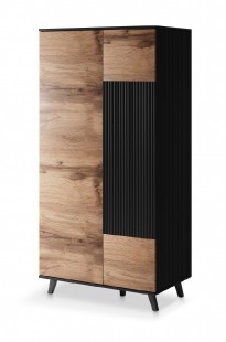 Šatní skříň RANDOM S-1 v provedení wotan/černý dub